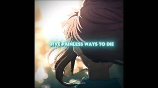 【 5 PAINLESS DEATH IDEAS💡】 idea credit : @zo__i #anime #fypシ #depression #youtubeshorts