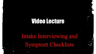 Intake Interviewing
