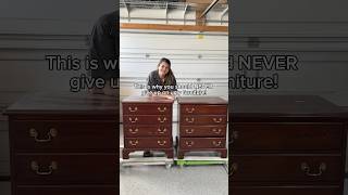 This flip will make YOU think twice before tossing old furniture! 😍 #furnitureflip #diy #thrifted