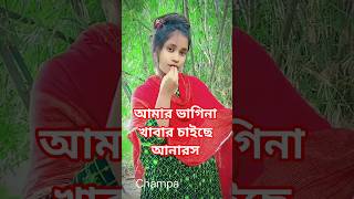 আমার ভাগিনা খাবার চাইছে আনারস❤️  🔥 #shorts​ #song​ #bandarigaan​ #bangladeshimusic​ #love​
