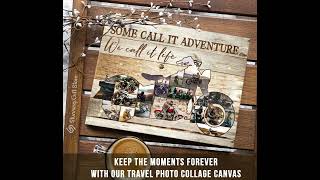 Motorcycle Gift Ideas, Motorcycle Wall Decoration, Motorcycle Photo Collage Canvas Wall Art