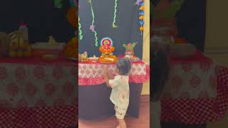 Ganpati Bappa moriya 🙏🏻👩‍👦#ganeshjispecialbhajan #trendingyoutuber #shorts23