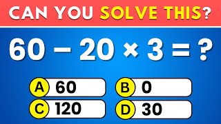Can You Pass This Ultimate Math Quiz? 🧠 30 Tricky Math Questions 🔢