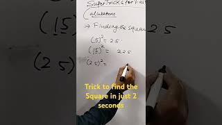 Tricks for finding the Squares of any number