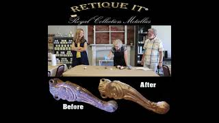 How To Apply Royal Collection Metallics to Restore Antique Piano Bench Legs