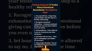 "Breaking Free from Emotional Drain: Setting Healthy Boundaries"