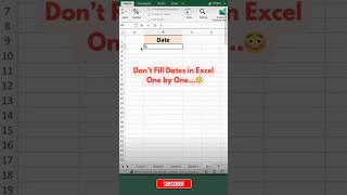 AUTO - Write Dates in Excel with this Simple Tricks in seconds📆 #VIBEHUB #ytshorts