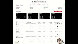Dashboard Overview | Daniel House Club