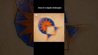 the area of a regular dodecagon? #Mathematics #dodecagon