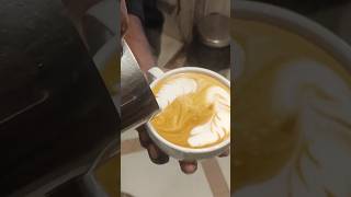 Swan winged swan art #howtomakecoffeeathome #latteartdiaries#coffeelatte