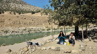 Exiled Mother and Orphan Son Struggle to Build Stone Shelter in Mountains to Survive