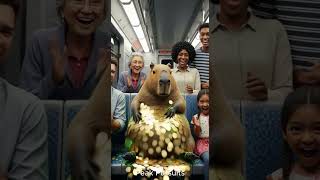 🐹💥 Slime-Covered Capybara Steals the Show Underground! #CapybaraStar #ViralAnimals #funny #animalart