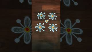 New creativity Flower rangoli easy 🌺#rangoli #easyrangoli #creativerangoli #shorts #youtubeshorts