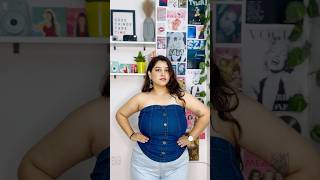 Denim Top💕 #fashioninfluencer #fashion #fashiontrends #ashortaday #plussize #shortsvideo #viral