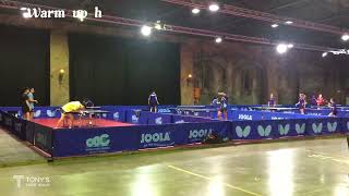 Sneak peak in the warmup hall at the World Junior Table Tennis Championships
