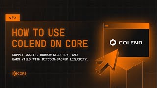 How to Lend and Borrow Bitcoin on Colend (Full Tutorial)