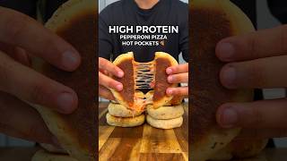 Easy High Protein Meal Prep Pepperoni Pizza Hot Pockets! Only 280 Calories With 25g Protein! #foodie