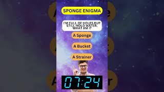 I’m full of holes but still hold water. What am I? #puzzle  #SpongeEnigma