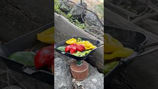 I Cooked This Colorful Omelet in the Wild!🧄🫑🍅
