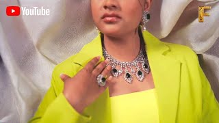 Beautiful Jewellery Combination with Yellow Green suit ladies Fashion @worldfashionblog