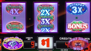 HUGE WINS on this AWESOME NEW TOP NOTCH CLOVER slot machine!