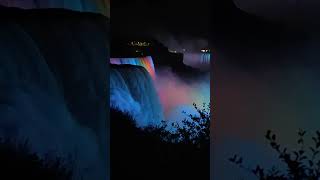 Mesmerising Niagara Waterfall lightshow #niagarafalls