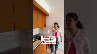 Exhaust or chimney in Indian Kitchens?? #indiankitchen #kitchendetails #indiankitchenneeds #kitchen