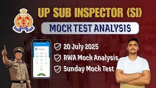 UP SI NEW VACANCY RWA MOCK TEST ANALYSIS #UPSI#UPSI#rwamocktest #rwa #RWAUPSIMOCKTEST