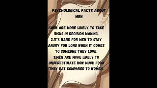 Top 3 Psychology facts about Men 💯🤯