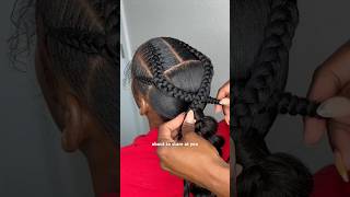 ちょっとだけお見せしましょう | ステッチ編みのスリークなポニーテール #braidedhair #braidedstyle