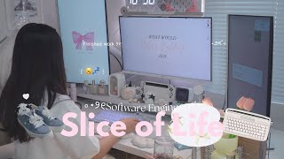 vlog | Room Makeover 🏡 Life as a Software Engineer 🤍 Desk Setup & Unboxing 👟⸝⋆ | Yunzii ACTTO B303