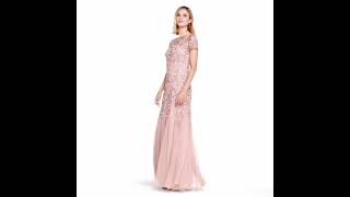 Floral Beaded Gown with Godets.    https://amzn.to/3GvZNzW