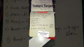 Today's Target 🎯 #sscexamdateout #sscstrategy