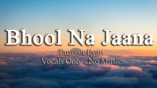 Bhool Na Jaana | Vocal Only | Tanveer Evan | Vocals | Without Music (भूल न जाना)