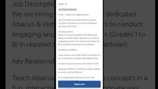 Activity teacher, #GovtJobsIndia #PrivateJobsIndia #JobAlert2025 #CareerOpportunities