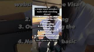 My biggest travel mistakes 😟 #travel #travelmistakes