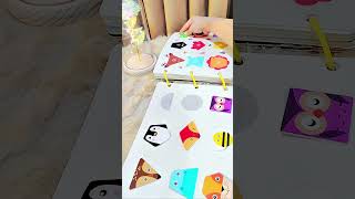 Busy Book with Shape & Animal Matching Activity  #learningthroughplay #busybook