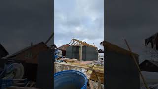 Монтаж стропильный системы #плотник #строительствобань #строительстводомов