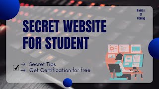 Secret website for Students. ⚠️ || Free certification