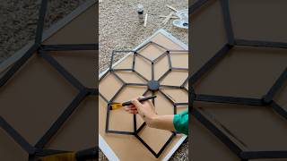 Turn simple popsicle sticks into stunning DIY wall art🎨#shorts #diywallart #homedecor #viralvideo