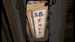 Check out our fall lineup! Blank pumpkins for crafters, ghost tags for Halloween bags, fall signs,