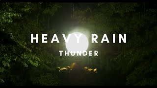 Heavy Rain & Thunderstorm Sounds | Relax and Focus with Black Screen Ambience
