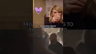 Taylor's Reaction on her song's meme video 😆 @Famoustvfaces  #short #taylorswift