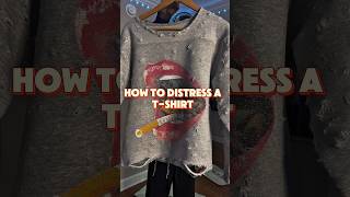 How to distress a t-shirt ! #trending #fashion #diy