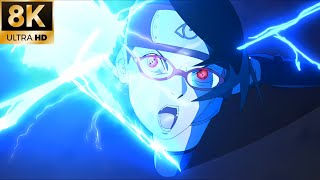 Sarada's Chidori vs Boro 8K - Boruto EP207