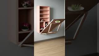 Wall Cabinet That Becomes a Table | Smart Folding Furniture #shorts #youtube #home #explore #3d