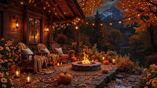 心地よい秋の夜の雰囲気🍁 暖炉のパチパチという音と、リラックスして安眠できるスムーズジャズの音楽