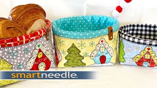 刺繍機で生地をボウルにする方法