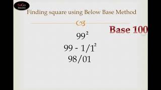 Vedic Maths Square Trick Below Base Method | vedic maths full course in english