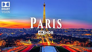 PARIS 4K ULTRA HD [60FPS] • Fly Over the Beautiful City & Inspiring Music
